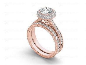 quilate diamante anillo oro joyería joya imprimible plata anillos Boda compromiso brillante Moda 3d print model - Mito3D