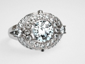 carat bague de fiançailles bijoux luxe le diamant l'engagement 3d d'origine big diamond cher précieux grand la mariée engagem les anneaux 3d print model - Mito3D