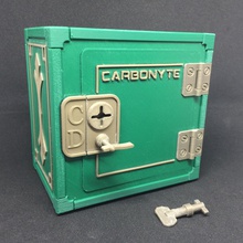 carbonyte verrouillable mini sûr boîte sécurité fermer clé banque trésor voûte verrouillage argent bijoux chambre cadeau cadeaux jouets jeux 3d print model - Mito3D