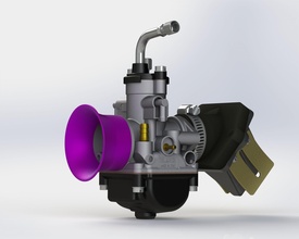 carburador dell solido igs mecánica automóvil motor stl paso mecánico carbohidratos pasatiempo bricolaje diy partes 3d print model - Mito3D