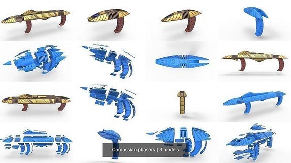 cardassien phaseurs blaster cosplay soutenir espace lointain réplique Star Trek loisir DIY 3d print model - Mito3D
