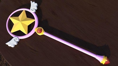 cardcaptor sakura scellage baguette magique étoile forme 3d impression 3dprint modèle soutenir cosplay imprimable anime manga jeux jouets 3d print model - Mito3D