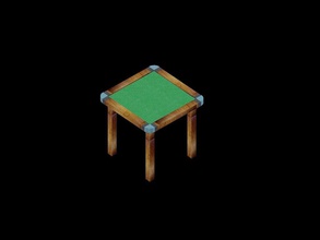 tavolo da gioco in gomma angoli casa carte tabella mobili giochi il tempo libero 3d print model - Mito3D