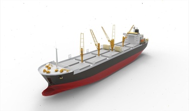 masse transporteur navire bateau embarcation cargaison livraison transport brut pétrole pétrolier port récipient industriel bosses offshore quai 3d print model - Mito3D