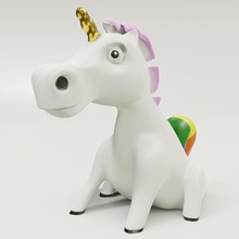 unicorn karikatür heykelcik oyun-oyuncak şekil oyuncak sevimli hayvan tek boynuzlu at peri oyunlar oyuncaklar oyunları 3d print model - Mito3D