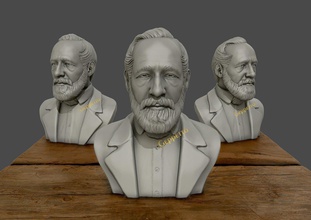 carl zeiss bust 3d printable art sculpture optic sculptures human people head 3d print model - Mito3D