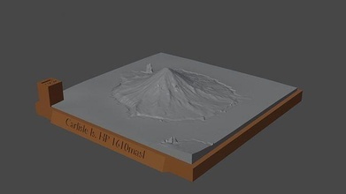 carlisle hp montagna paesaggio vulcano terreno ambiente natura fotogrammetria elevazione dem scienza 3d print model - Mito3D