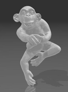 carlos albert monkey never stop sign mono art scans replicas 3d print model - Mito3D