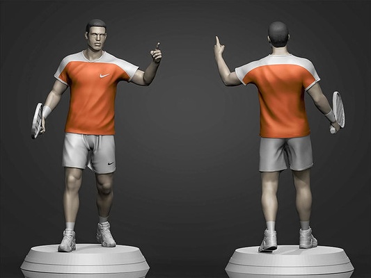 carlos alcaraz 3d printable human man character male tennis sport goat lengend bust portrait art roland garros wimbledon atp backhand athlete sculptures 3d print model - Mito3D