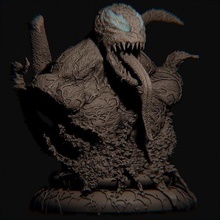 carnage bust art carnage venom sculpture statue bust design symbiote figure collectible printing 3d 3dprint abstract sculptures abstract sculpture 3d print model - Mito3D