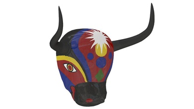 carnival mask barranquilla colombia wooden bull interior house vray decoration architectural pbr 3d print model - Mito3D