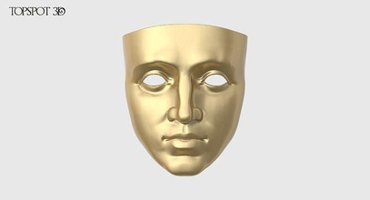 carnival mask carved carving face sculpture relief decor onlay interior design moulding finishes cnc classic baroque rococo highpoly 3dprint portrait art sculptures 3d print model - Mito3D