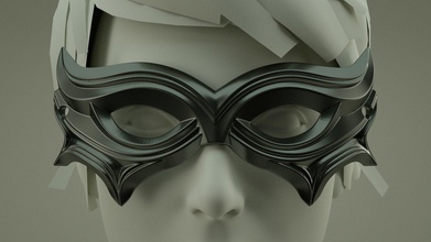 maschera di carnevale 02 moda il la masquerade costume stampa prop festival halloween accesorie stile lusso cat design occhiali 3d print model - Mito3D