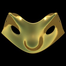 masque de carnaval 2 le la mascarade costume visage art les pièces monnaie badges 3d print model - Mito3D