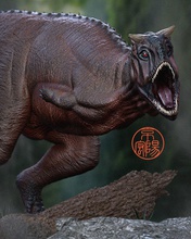 carnotaurus sastrei 3dprint dinozor sürüngen kertenkele yaban hayatı hayvan doğa tarih öncesi canavar yaratık tyrannosaurus rex ilkel paleontoloji nesli tükenmiş carno karnotaurus jurassicpark jurassic oyunlar oyuncaklar 3d print model - Mito3D