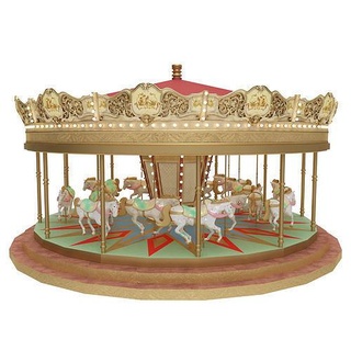 carrousel jouet atlkarnca Jeu fête foraine amusement événement gamins terrain jeux balade architectural décoration extérieur historique Jeux jouets 3d print model - Mito3D
