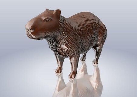 capibara chiguire carina animale statua scultura arte animali natura giocattolo giocattoli Giochi 3d print model - Mito3D
