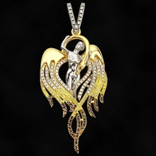 carrera y pendant carera angel replica jewelry pendants wings girl body woman swan feather female 3d print model - Mito3D