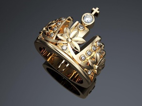 carrera y anneau n9 de l'anneau bijoux or d'argent les anneaux 3d print model - Mito3D