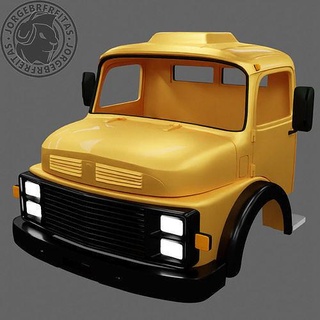 carrosserie mercedes benz 1113 para rc camion miniature échelle escala corps décoration loisir DIY automobile 3d print model - Mito3D