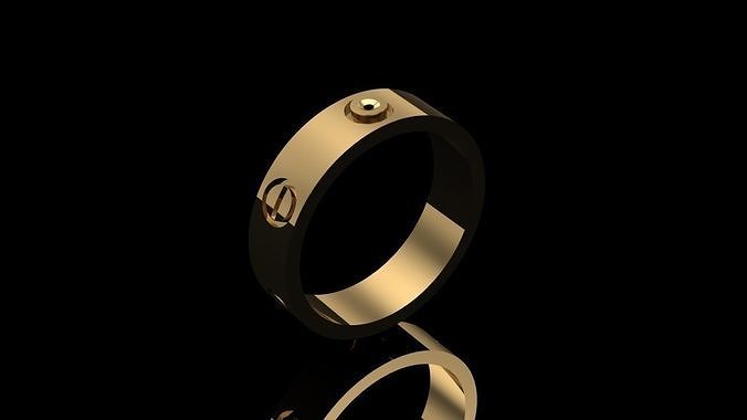 cart ring jewelry printable brilliant gold earring wedding design necklace golden art 3dmodels rings 3D print model - Mito3D