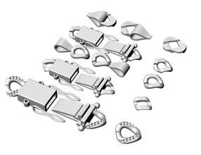 yazdır model bilezik 5 no gümüş kolye mücevher altın takı izlemek shayeste tasarım erkekler lüks yazdırılabilir düğün bilezikler sanat gergedan sterlin elmas cad 3d print model - Mito3D