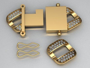 gold bracelets print model jewelry silver printable sterling jewel jewellery luxury cad design shayeste rhino men diamond pendant necklaces engagem 3d print model - Mito3D