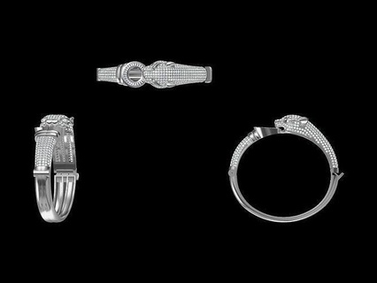 Cartier leopar yüzük kolye küpe bilezik Ayarlamak model takı platin altın yazdırılabilir gümüş elmas mücevher düğün nişan aksesuar Aksesuarlar moda tasarım tasarımcı 3d print model - Mito3D