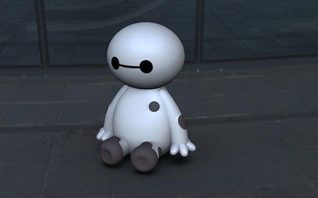 dibujos animados baymax mini 3d modelo juguete muñeca arte robot imprimible impresión 3dmodel lindo juegos juguetes 3d print model - Mito3D