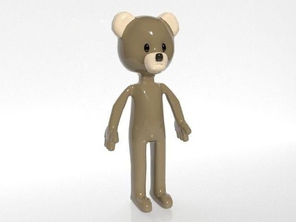 dessin animé ours figurine jouet art sculptures 3d print model - Mito3D