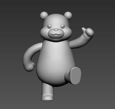 cartoon bear toy doll teddy art sculptures 3d print model - Mito3D