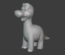 desenho animado dinossauro brontossauro estatueta brinquedo jurássico animais dinossauros jogos brinquedos 3d print model - Mito3D