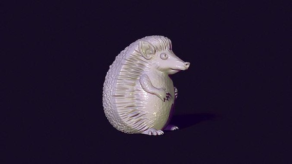 desenho animado ouriço brinquedo elenco animal escultura porco espinho estátua impressão arte estatueta presente 3dprinting 3dprinter 3dmodel fofa mamífero brinquedos jogos 3d print model - Mito3D