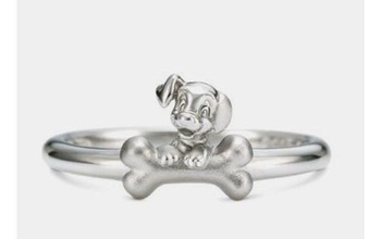 cartoon ring beautiful dog 123 bvlgari earrings kolco sergi dlya pechati 3dmodel printable sterling fashion silver engagem platinum jewellery engagement jewel jewelry rings 3d print model - Mito3D