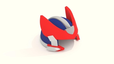 cartoon robot helmet model crh6 protection 3d printable robotics miniature helm hobby diy 3d print model - Mito3D