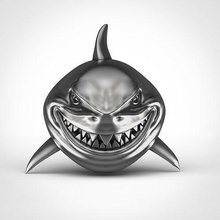 dibujos animados tiburón 3d modelo personaje mar submarino coño comedia pez colgante pendiente acuario vida marina oceano agua río toon animación animado disney asesino buceo arte esculturas 3d print model - Mito3D