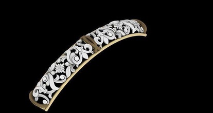 geschnitzt armreif carving armband geschnitztes schmuck mode armreifen kunst gold goldschmuck silberschmuck armbänder 3d print model - Mito3D