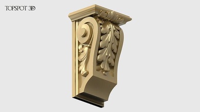 carved bracket renaissance baroque rococo stairs furniture interior design classic decor finishes cnc art acanthus corbel carving highpoly 3dprint architecture 3d print model - Mito3D
