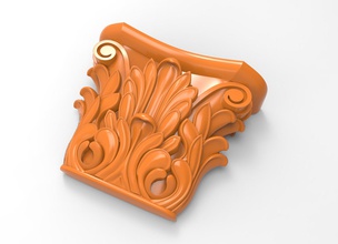 carved cnc 3d print model house architectural architecture baroque basrelief carving classical decor decoration details element fronton pediment ornament relief 3dprint capitel 3d print model - Mito3D