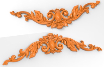 carved cnc 3d print model house pediment architectural architecture baroque basrelief carving classical decor decoration details element fronton ornament relief 3dprint 3d print model - Mito3D