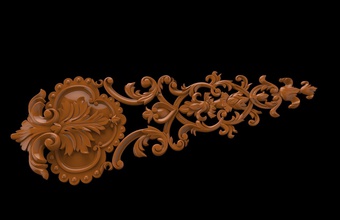 carved cnc 3d print model cover pediment architectural architecture baroque basrelief carving classical decor decoration details element fronton house ornament relief 3dprint moulding 3d print model - Mito3D