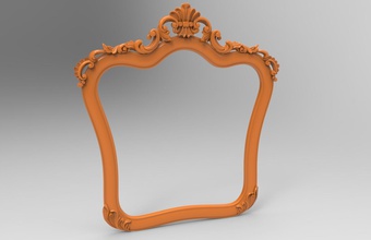 carved cnc 3d print model mirror frame house architectural architecture baroque basrelief carving classical decor decoration details element interior ornament relief 3dprint wall 3d print model - Mito3D