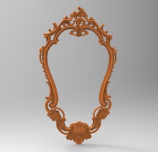 carved cnc 3d print model mirror frame house architectural wall architecture baroque basrelief carving classical decor decoration interior details element ornament relief 3dprint 3d print model - Mito3D