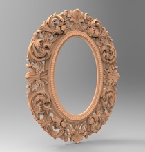 carved cnc 3d print model mirror frame house interior architectural architecture baroque basrelief carving classical decor decoration details element ornament relief 3dprint wall 3d print model - Mito3D