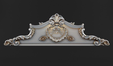 carved crown bracket molding cornice moulding ornament ornate photorealistic detailed architectural element bas relief pediment scroll classic cnc house decor 3d print model - Mito3D