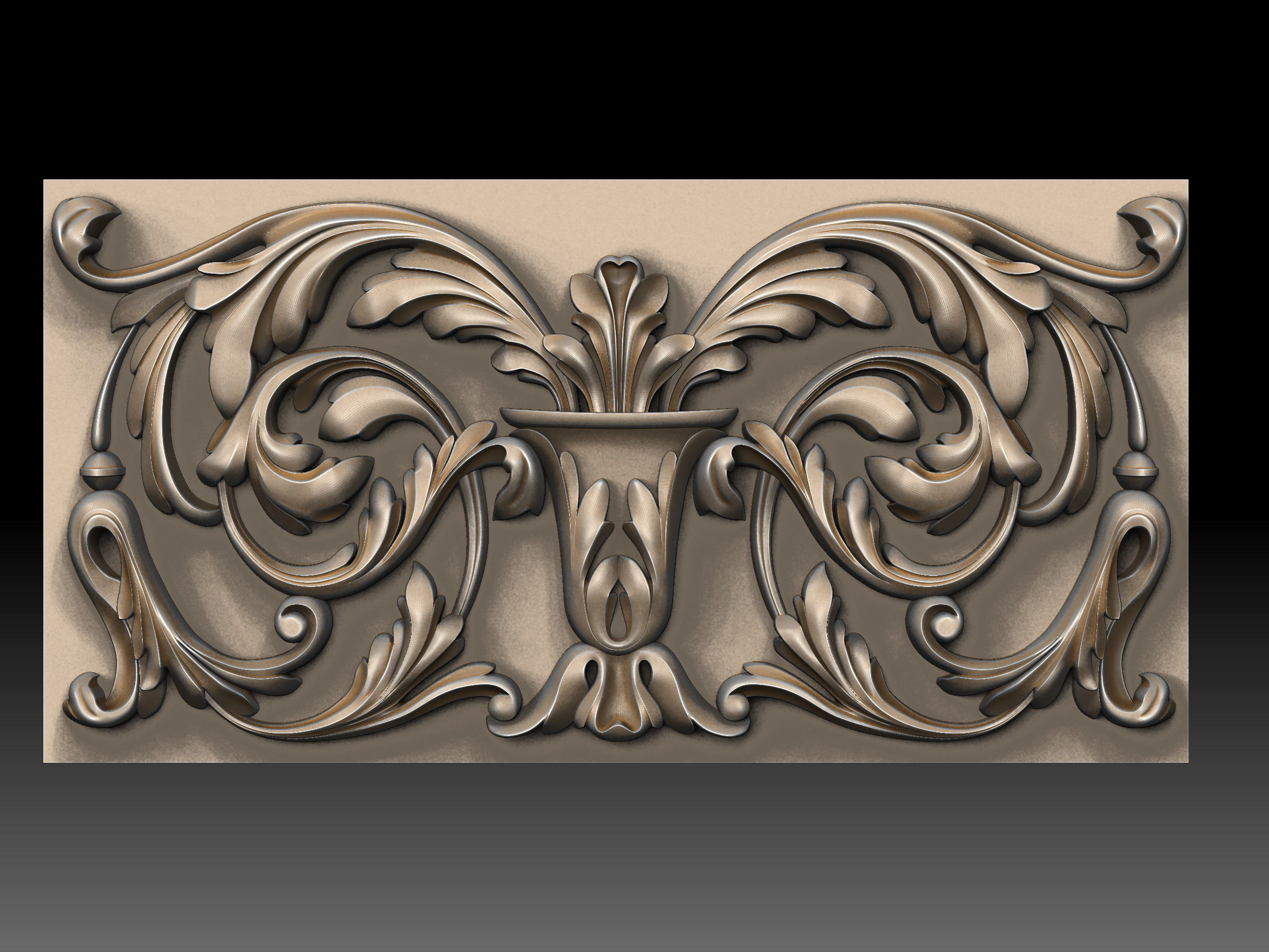 scolpito arredamento architettonico interni rococò decorativo cnc sculture in legno ornato Casa decorazione barocco woodcawing sollievo artcam arte 3D print model - Mito3D