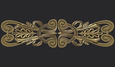 oyulmuş dekor onlay Cartouches Ornamet süs metali Alçı dekoratif patine dekorasyon klasik kalıplama mimari Barocco cnc genel iç tasarım ev 3d print model - Mito3D