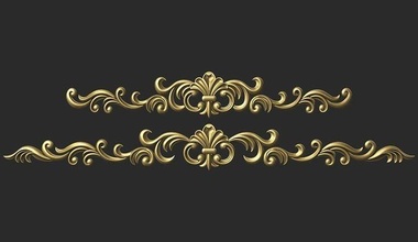 oyulmuş dekor onlay Cartouches Ornamet süs metali Alçı dekoratif patine dekorasyon klasik kalıplama mimari Barocco cnc genel iç tasarım ev 3d print model - Mito3D