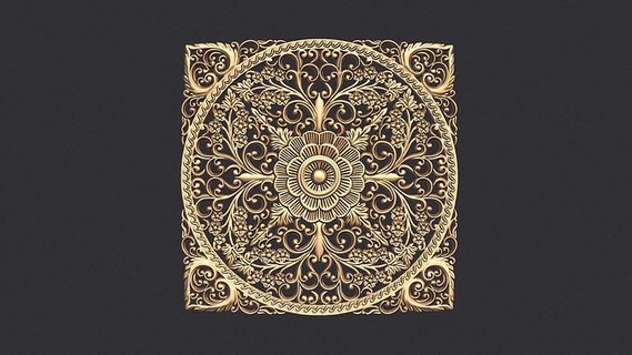 carved decor ornament carving panel artcam printed wood cnc woodcarving woodworking art decoration furniture ceiling architectural plaster moldings house 3d print model - Mito3D