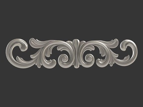 carved decoration 2 carving baroque architectural basrelief classical cnc cornice details element cartouche ornament corbel fronton relief architecture gift solidworks printable house decor 3d print model - Mito3D